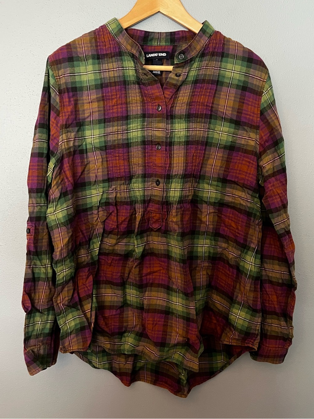 Lands’ End Popover Flannel Top